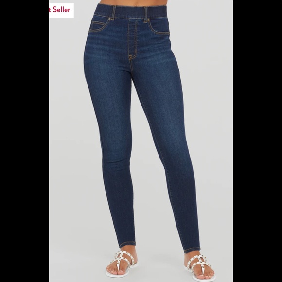SPANX Ankle Skinny Jeans in Midnight Shade - Picture 4 of 8